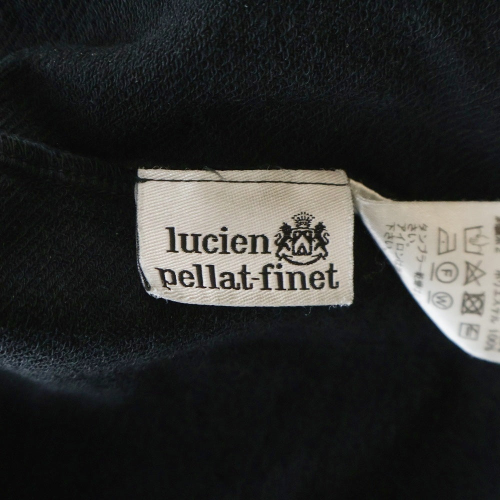 lucien pellat-finet(ルシアンペラフィネ) バックロゴプリント アヒルワッペン 長袖Tシャツ カットソー ブラック YMP-877U