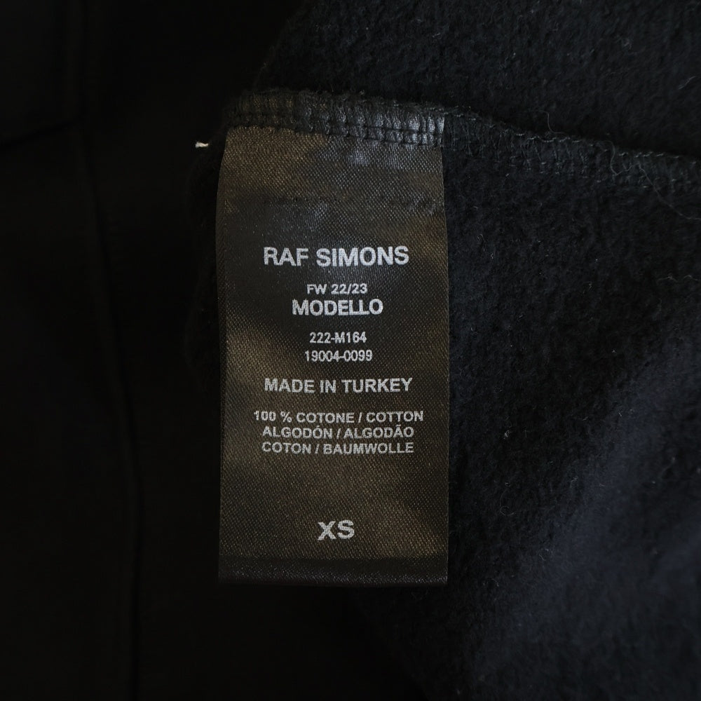 RAF SIMONS(ラフシモンズ) 22AW Knot Hood Regular Fit Hoodie ノットフード プルオーバースウェットパーカー フーディー ブラック 222-M164