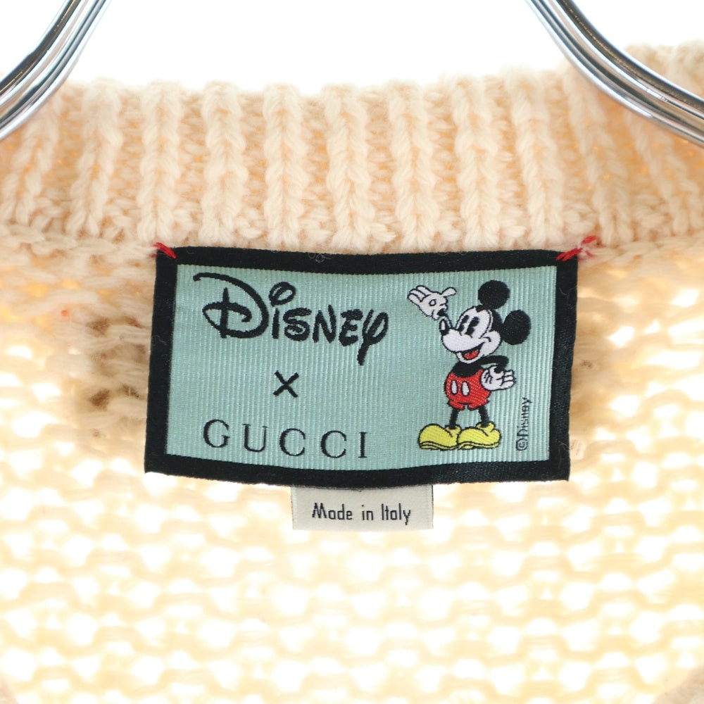 GUCCI(グッチ) ×Disney Embroidered Mickey Mouse Sweater ディズニー ニットセーター アイボリー 599245 XKA37