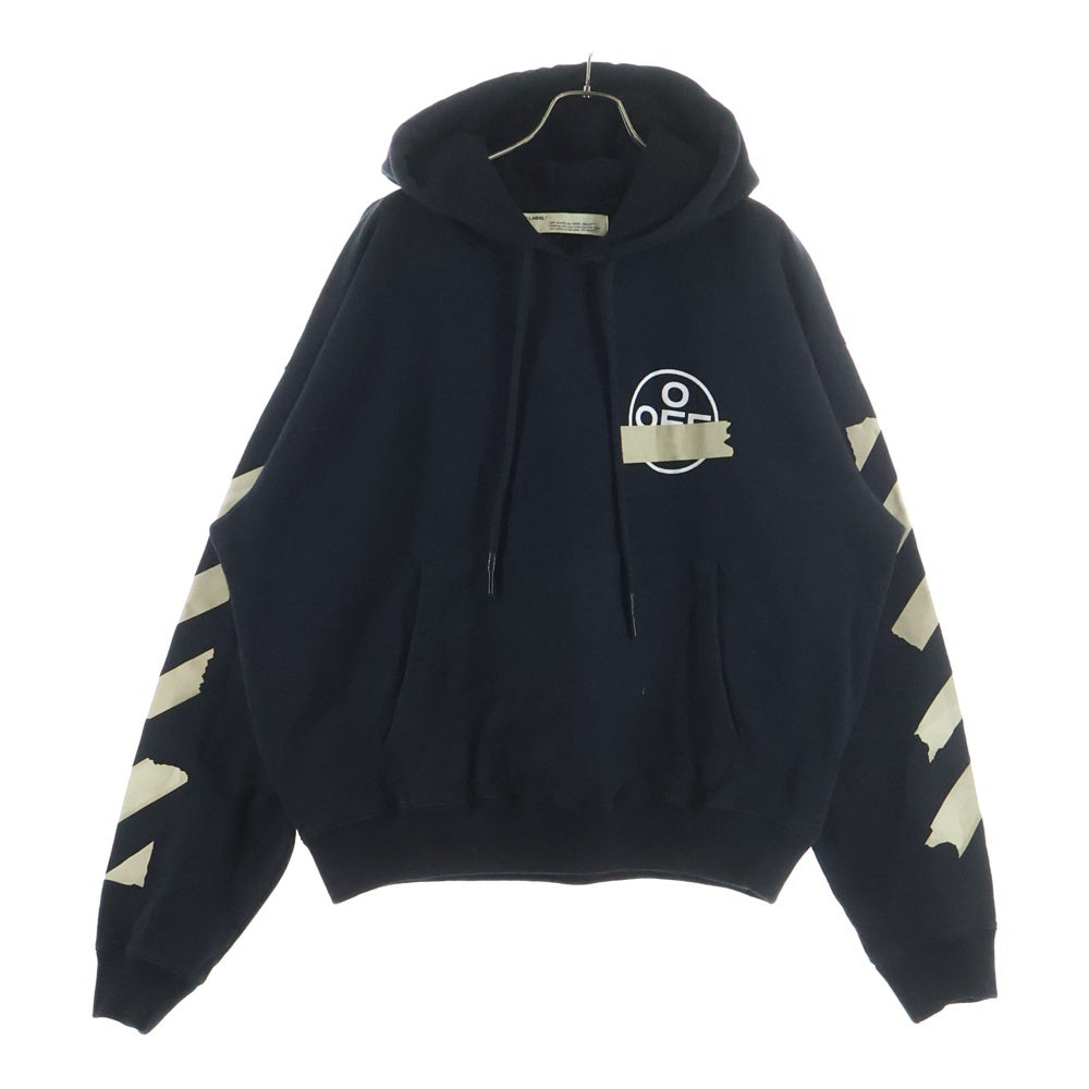 OFF-WHITE(オフホワイト) 20SS Tape Arrow Hoodie テープロゴ プルオーバースウェットパーカー フーディー ブラック OMBB037R20E300002