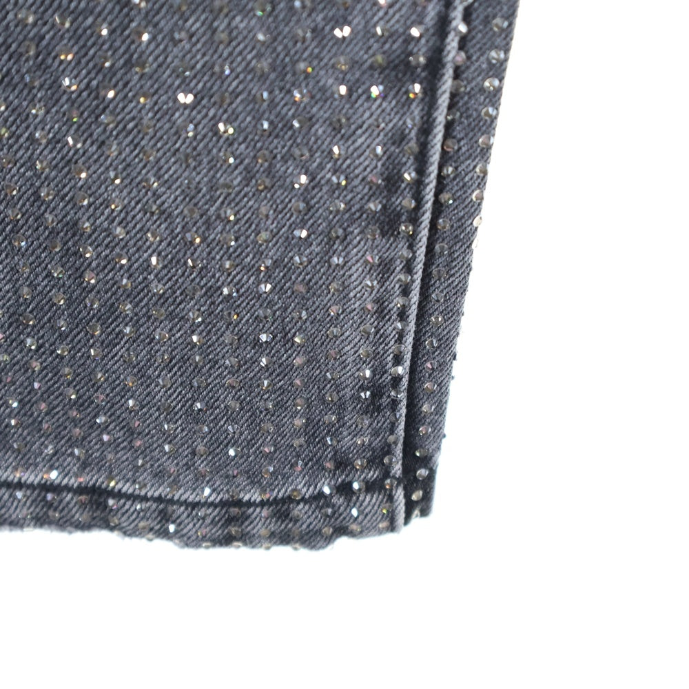 BIRTH OF ROYAL CHILD(バースオブロイヤルチャイルド) 20K Diamond Stellar Jeans ラインストーン装飾 デニムパンツ グレー