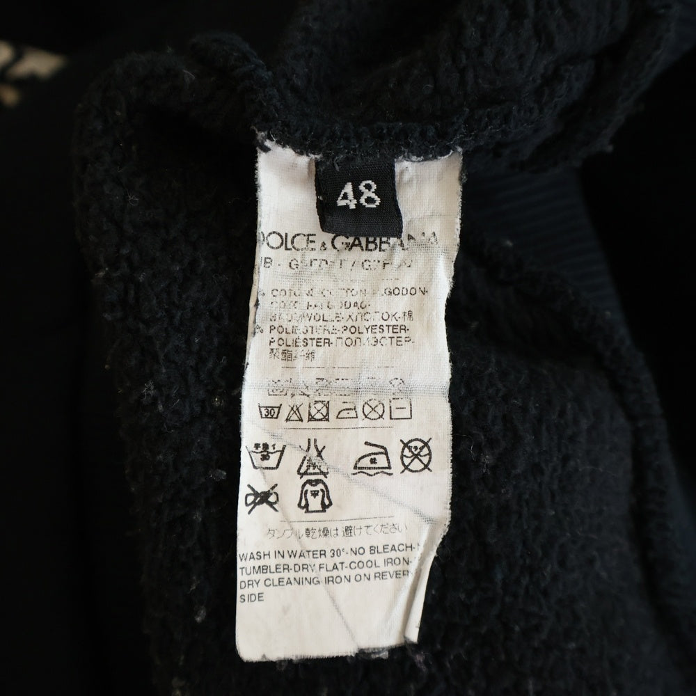 DOLCE & GABBANA(ドルチェアンドガッバーナ) Sweatshirt クラウンプリント クルーネックスウェットトレーナー ブラック G9FD1T