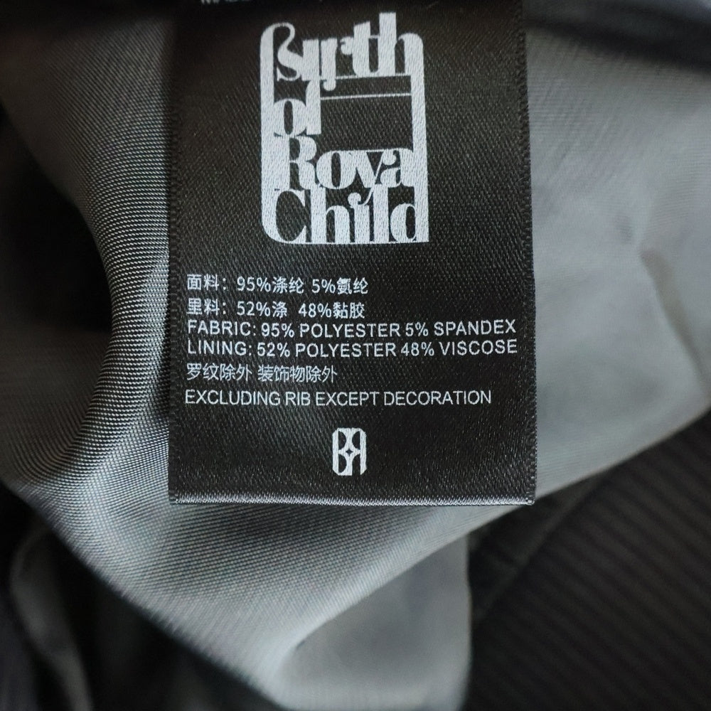 BIRTH OF ROYAL CHILD(バースオブロイヤルチャイルド) Cashew Blossom Pearl Zipper Hoodie ペイズリー柄 パール装飾 ジップアップスウェットパーカー フーディー グレー