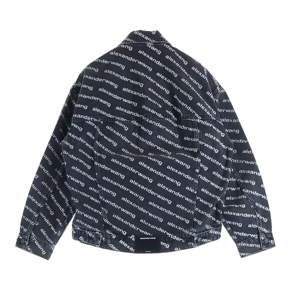 ALEXANDER WANG(アレキサンダーワン) Denim Jacket 総柄 デニムジャケット Gジャン グレー