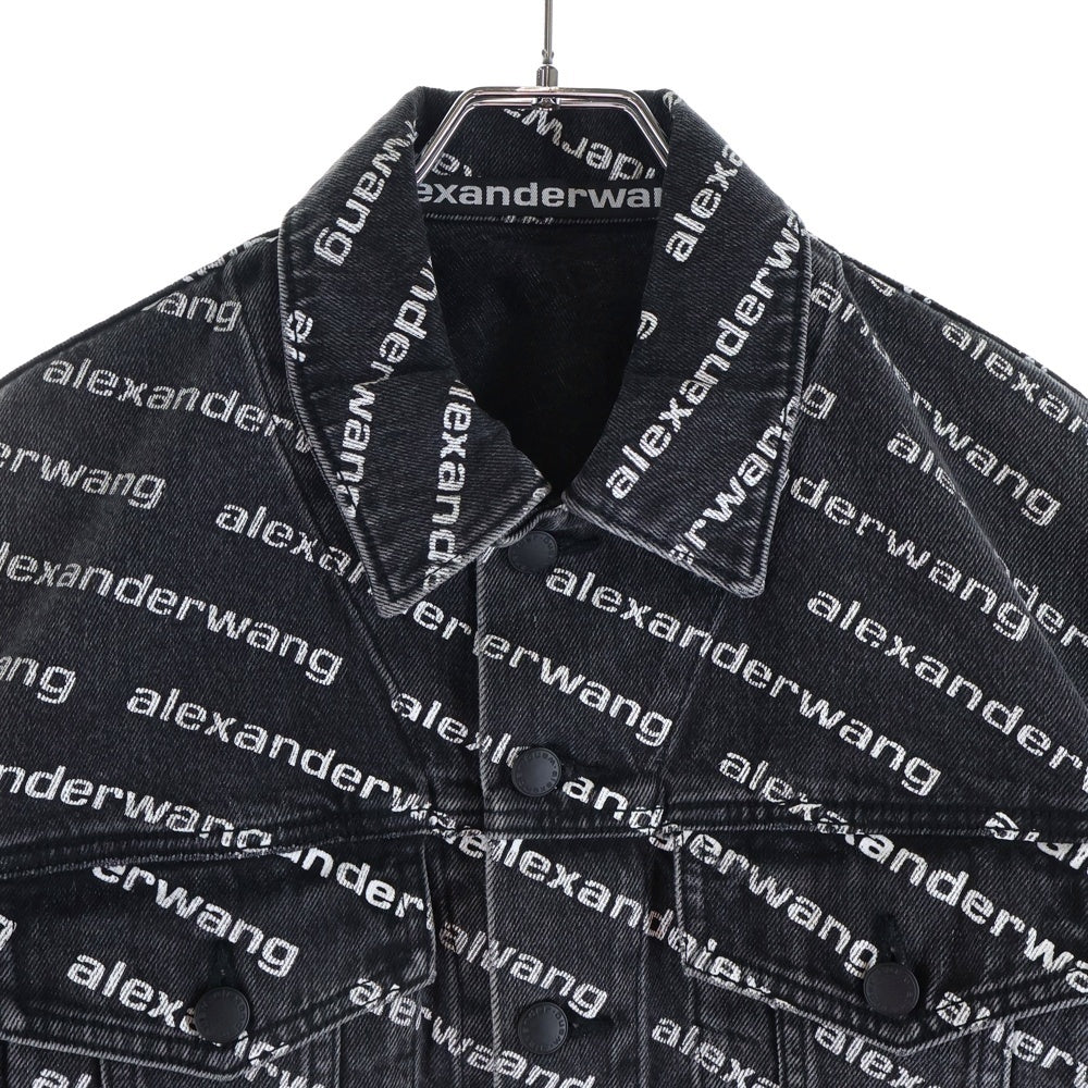 ALEXANDER WANG(アレキサンダーワン) Denim Jacket 総柄 デニムジャケット Gジャン グレー