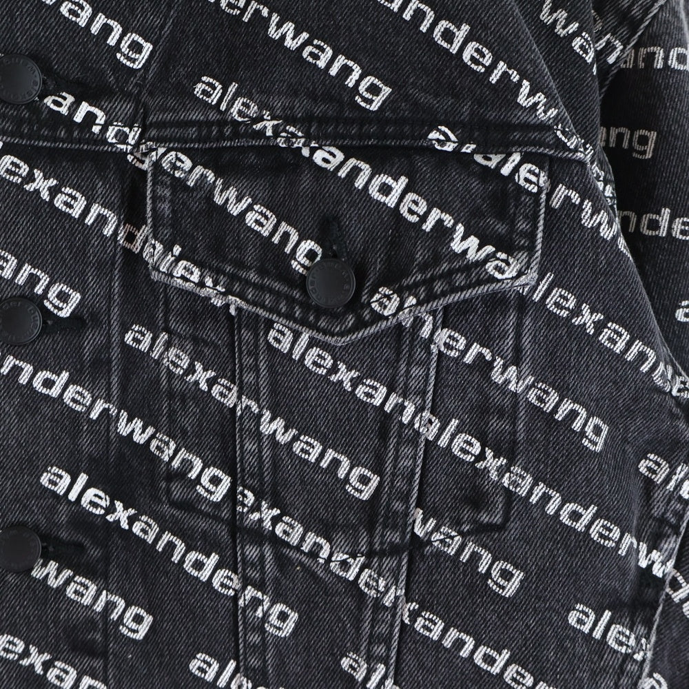 ALEXANDER WANG(アレキサンダーワン) Denim Jacket 総柄 デニムジャケット Gジャン グレー