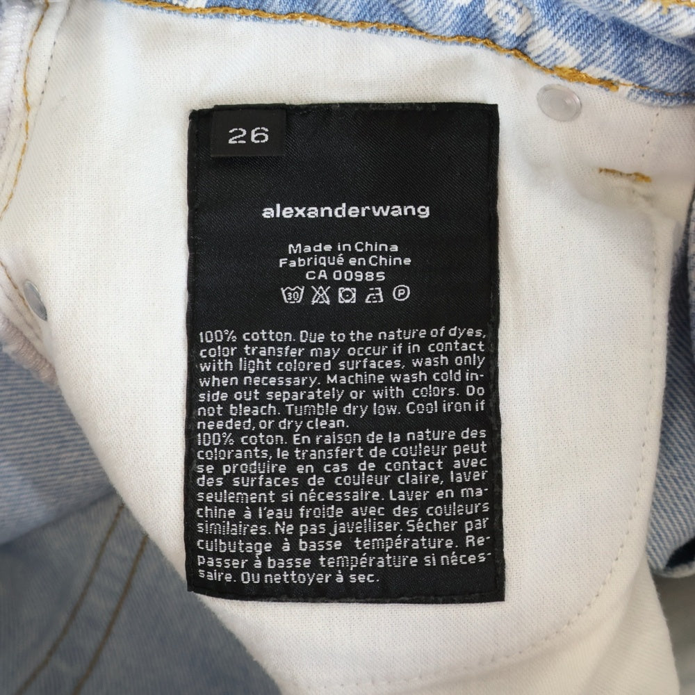 ALEXANDER WANG(アレキサンダーワン) Denim Jeans 総柄 グラデーションデニムパンツ インディゴ