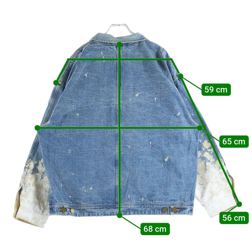 FEAR OF GOD(フィアオブゴッド) 5th Collection Zip Denim Jacket ペンキ加工 ジップアップデニムジャケット インディゴ