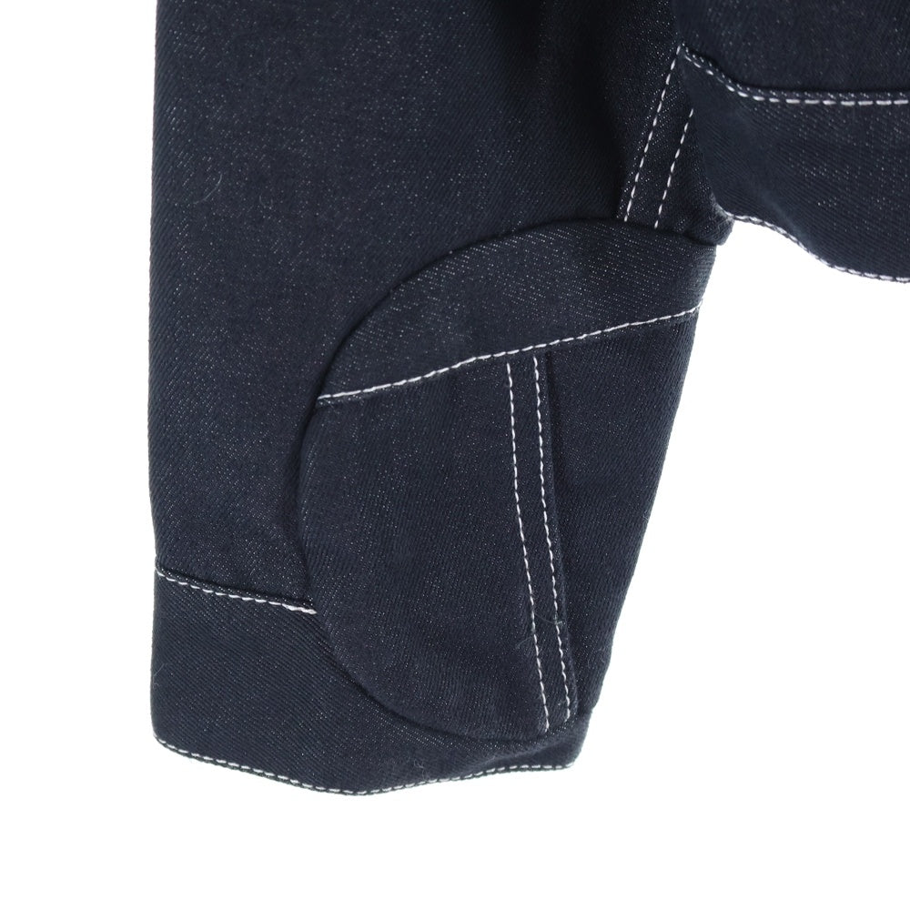 OFF-WHITE(オフホワイト) 21SS Twisted Denim Jacket バックロゴ 切り替えし デニムジャケット インディゴ OMYE067R21DEN001