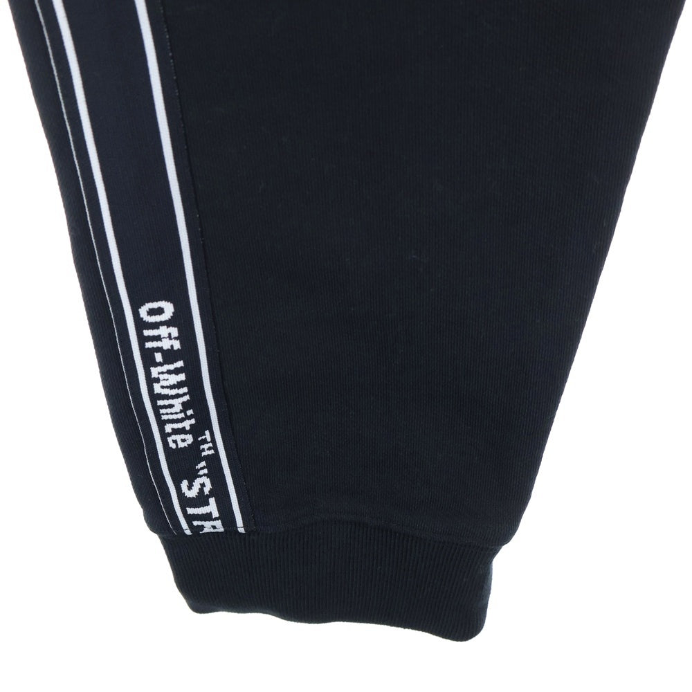 OFF-WHITE(オフホワイト) 18AW Stripe Sweat Pant ストライプ スウェットパンツ ブラック OMCH008E18A20001