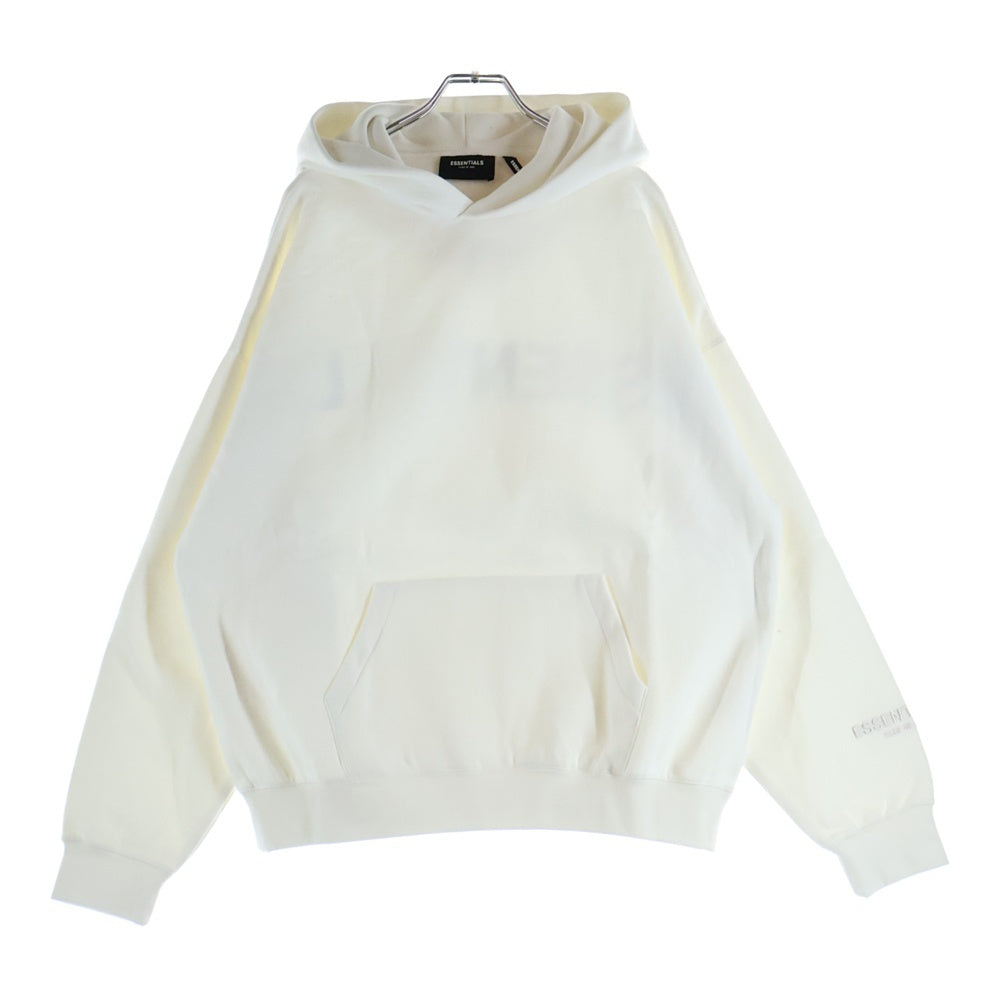 FEAR OF GOD ESSENTIALS(フィアオブゴッド エッセンシャルズ) HOODIE バックロゴプリント プルオーバースウェットパーカー フーディー ホワイト