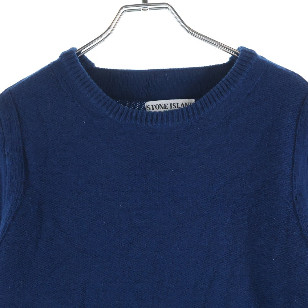 STONE ISLAND(ストーンアイランド) Logo Patch Knit Sweater ロゴパッチ クルーネックニットセーター ブルー