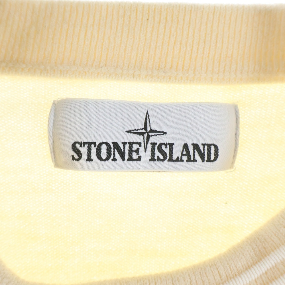 STONE ISLAND(ストーンアイランド) Logo Patch Knit Sweater ロゴパッチ クルーネックニットセーター アイボリー