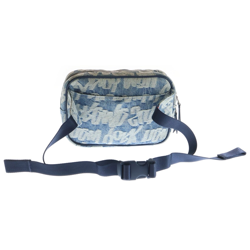 SUPREME(シュプリーム) 22SS Fat Tip Jacquard Denim Waist Bag ファットチップ ジャガード デニム ウエストバッグ ブルー レディース