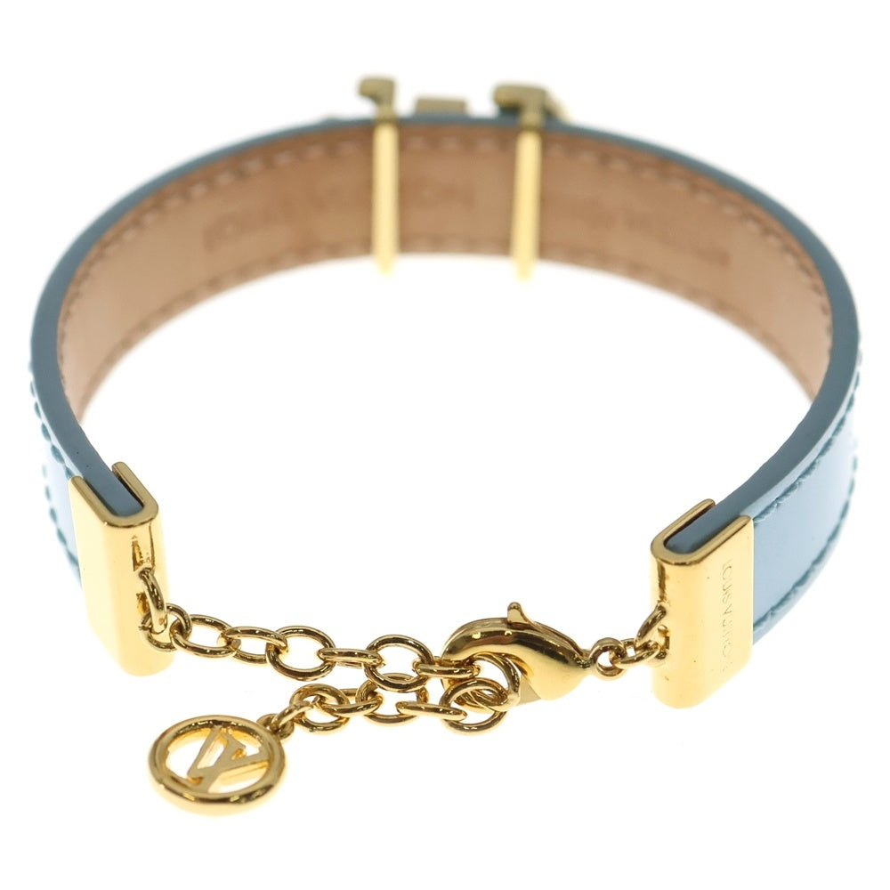 LOUIS VUITTON(ルイヴィトン) グラム ブルークレール エナメル ブレスレット バングル ブルー/ゴールド M8525 レディース