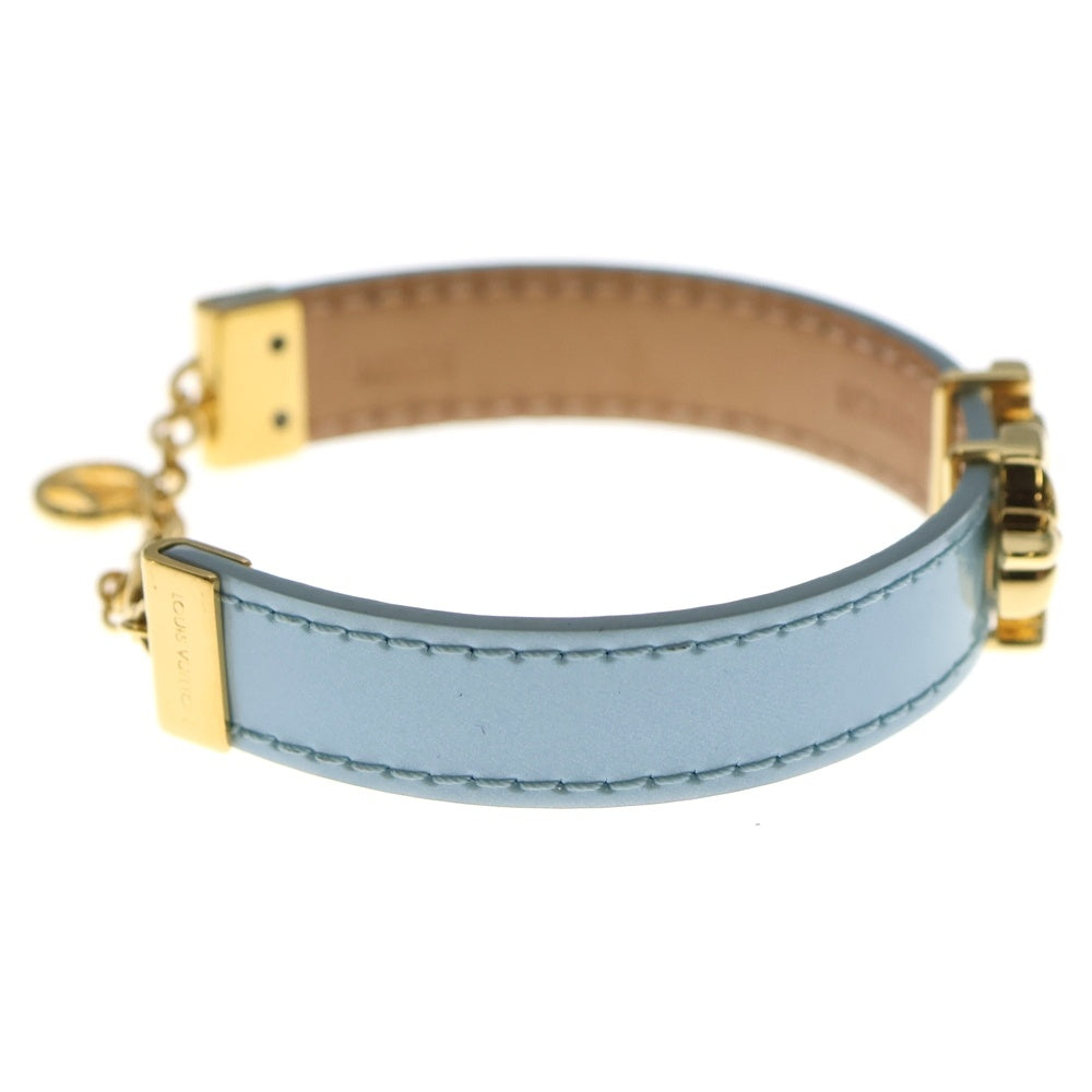 LOUIS VUITTON(ルイヴィトン) グラム ブルークレール エナメル ブレスレット バングル ブルー/ゴールド M8525 レディース