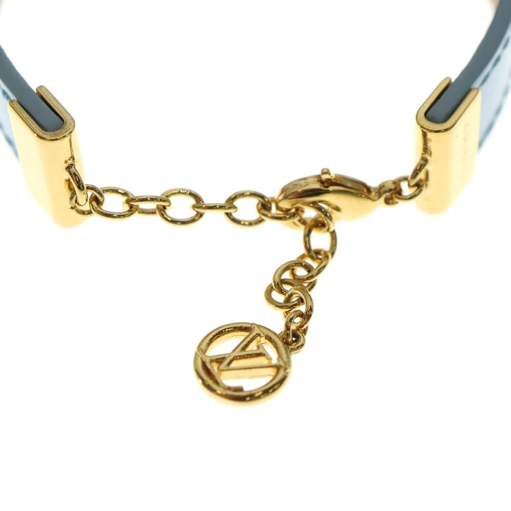 LOUIS VUITTON(ルイヴィトン) グラム ブルークレール エナメル ブレスレット バングル ブルー/ゴールド M8525 レディース