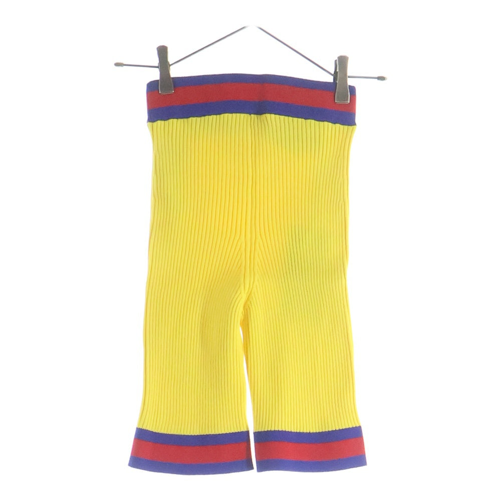GUCCI(グッチ) Stretch Viscose Short Knit ウェブストライプ ショートニットパンツ イエロー 739825 XKC7I