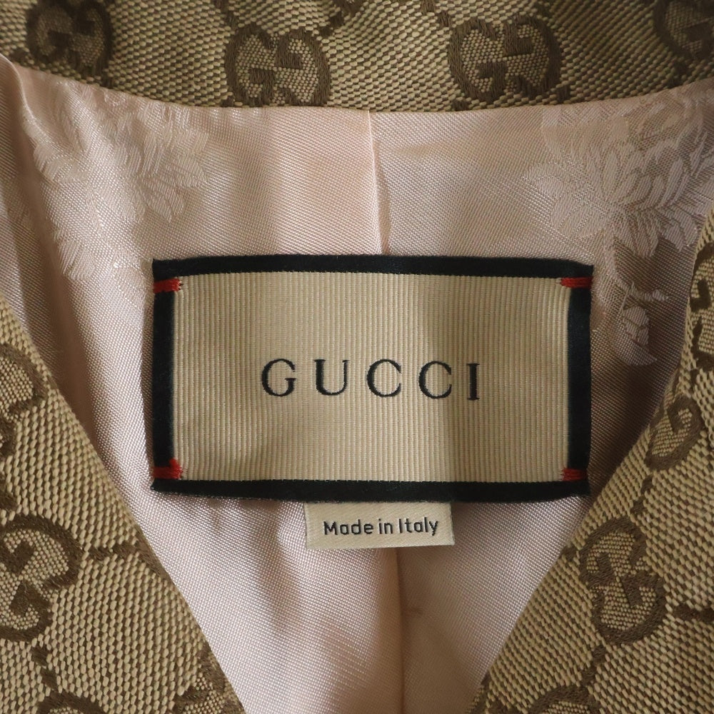 GUCCI(グッチ) GG Monogram Belted Jacket GGモノグラム ベルトジャケット ベージュ 682302 Z8AWR