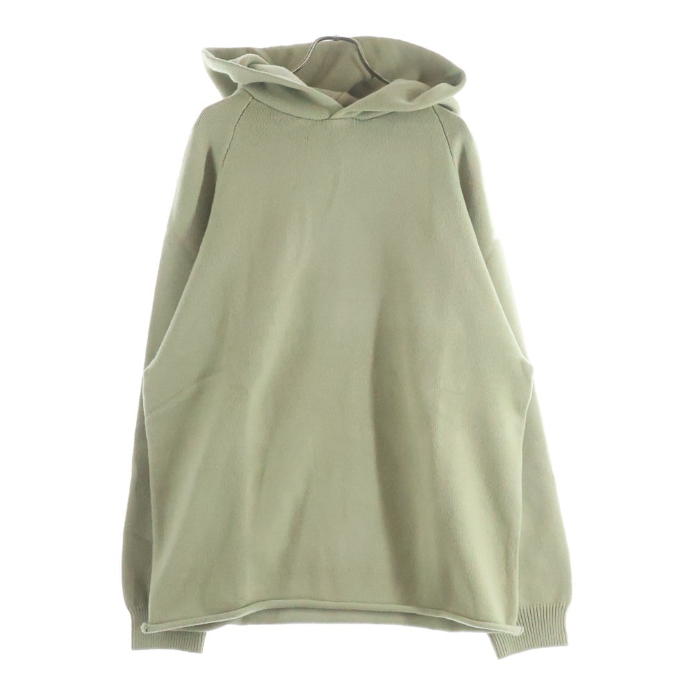 FEAR OF GOD ESSENTIALS(フィアオブゴッド エッセンシャルズ) Logo Knit Hoodie ソリッドスウェットフーディー プルオーバーパーカー カーキ