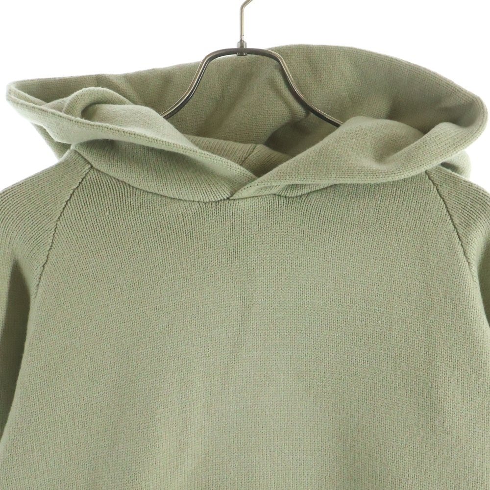 FEAR OF GOD ESSENTIALS(フィアオブゴッド エッセンシャルズ) Logo Knit Hoodie ソリッドスウェットフーディー プルオーバーパーカー カーキ