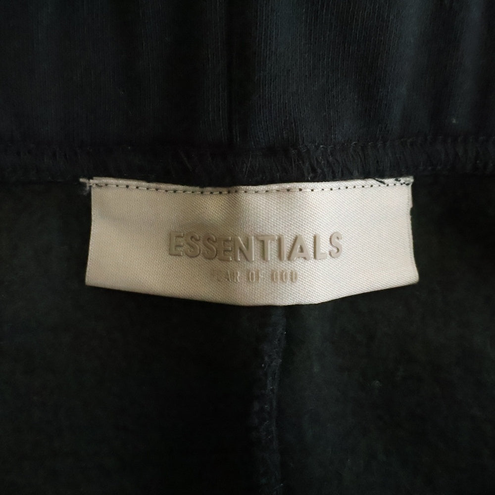 FEAR OF GOD ESSENTIALS(フィアオブゴッド エッセンシャルズ) Logo Sweat Pants ラバーロゴ ドローコード スウェットパンツ ブラック