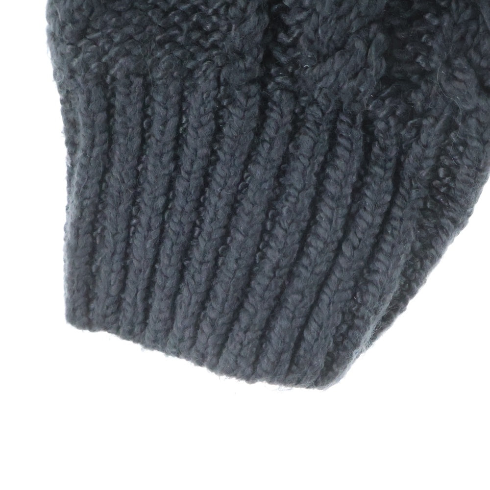 FEAR OF GOD ESSENTIALS(フィアオブゴッド エッセンシャルズ) CABLE KNIT SWEATER オーバーサイズ ハイネック ケーブルコットンニット セーター ダークグレー
