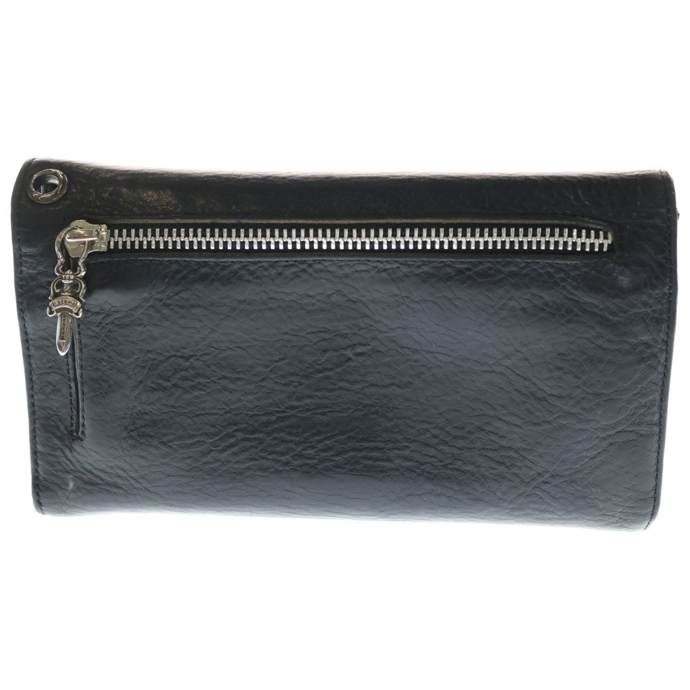 CHROME HEARTS(クロムハーツ) WAVE ウェーブ レザーウォレット 財布 ブラック BCA375