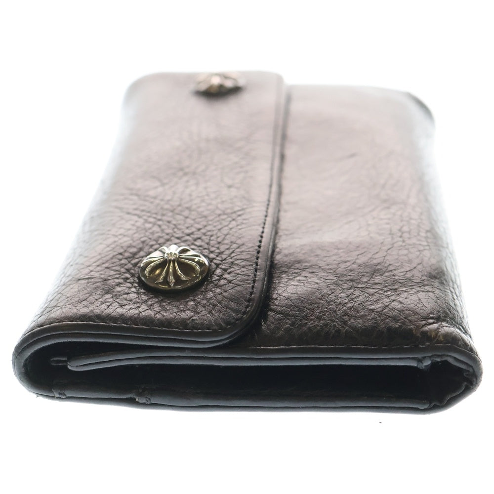 CHROME HEARTS(クロムハーツ) WAVE ウェーブ レザーウォレット 財布 ブラック BCA375