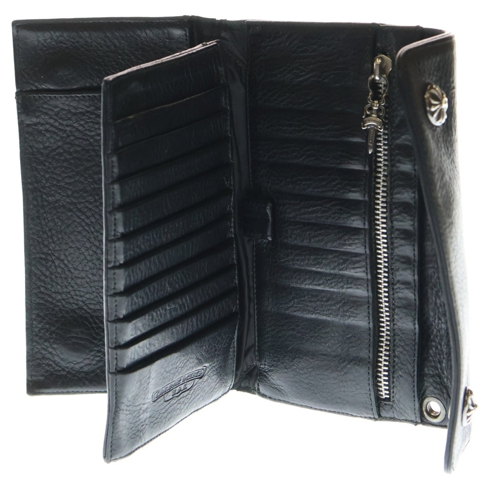 CHROME HEARTS(クロムハーツ) WAVE ウェーブ レザーウォレット 財布 ブラック BCA375