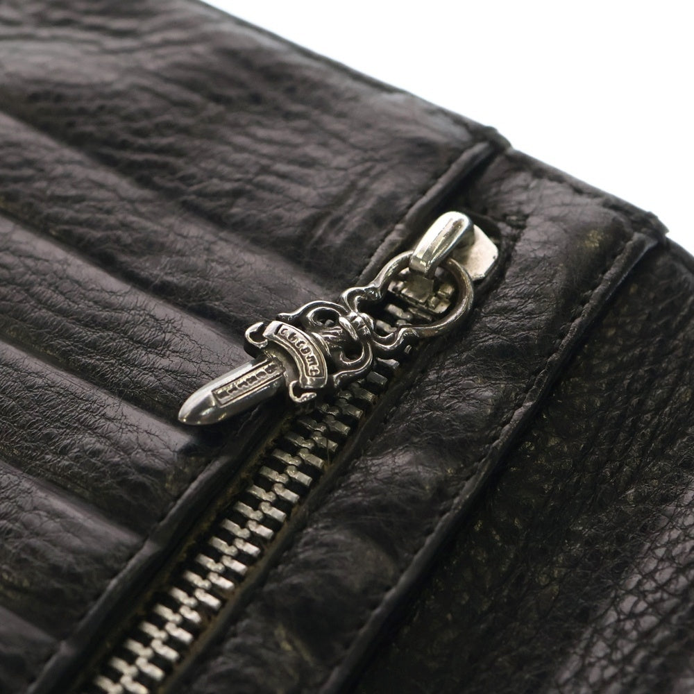 CHROME HEARTS(クロムハーツ) WAVE ウェーブ レザーウォレット 財布 ブラック BCA375