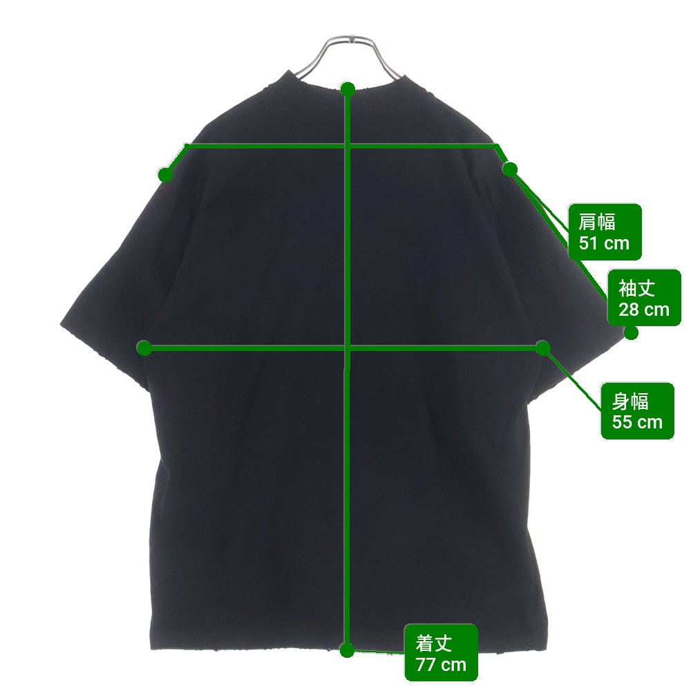 BALENCIAGA(バレンシアガ) To My Love Happy Valentine T-Shirt CD バレンタイン ダメージ加工 半袖Tシャツ ブラック 764235 TQVE4