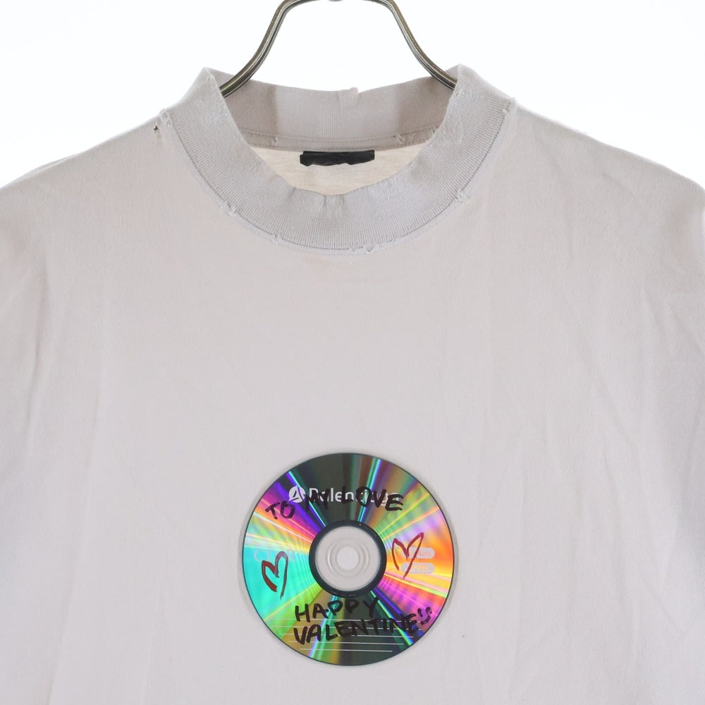 BALENCIAGA(バレンシアガ) To My Love Happy Valentine T-Shirt CD バレンタイン ダメージ加工 半袖Tシャツ ホワイト 764235 TQVE4