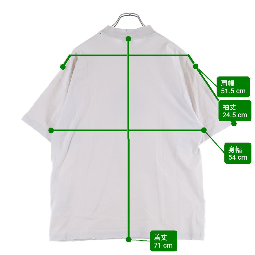 BALENCIAGA(バレンシアガ) To My Love Happy Valentine T-Shirt CD バレンタイン ダメージ加工 半袖Tシャツ ホワイト 764235 TQVE4