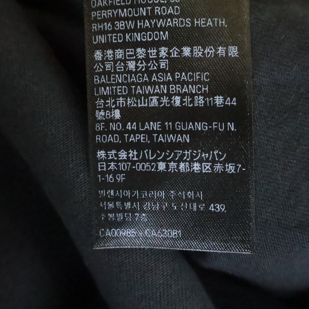BALENCIAGA(バレンシアガ) 25SS Layered Crash Campaign Logo L/S T-Shirt レイヤード クラッシュ ダメージ加工 キャンペーンロゴ長袖Tシャツ ブラック 818555 TRVK8