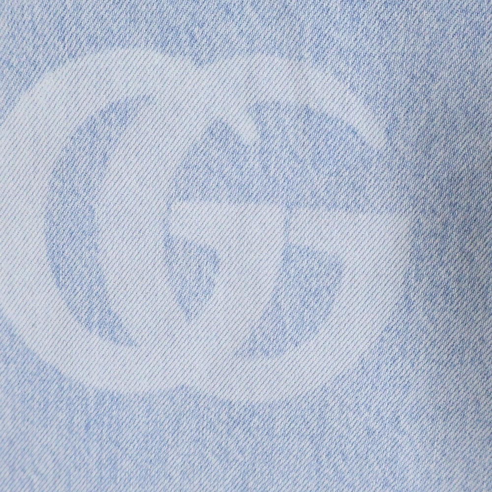 GUCCI(グッチ) 25SS Five-Pocket Jeans GGプリント ボタンフライデニムパンツ ジーンズ インディゴ 815629 XDC6X