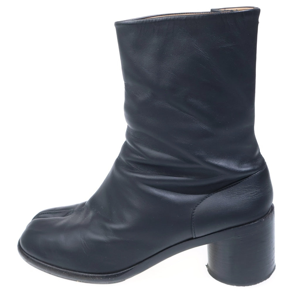 Maison Martin Margiela(メゾンマルタンマルジェラ) Tabi タビ レザー アンクル ヒール ハイカット ショート ブーツ シューズ ブラック S57WU0132