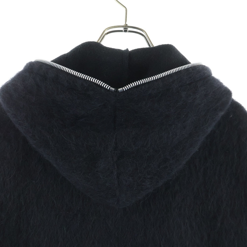 OUR LEGACY(アワーレガシー) FULL ZIP HOOD ジップアップ ウールニットパーカー フーディー ブラック M4243FBH