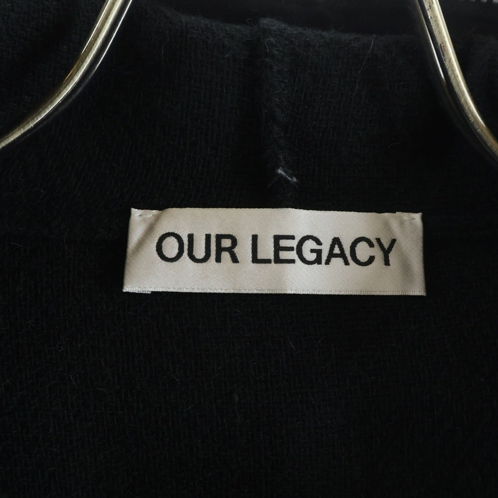 OUR LEGACY(アワーレガシー) FULL ZIP HOOD ジップアップ ウールニットパーカー フーディー ブラック M4243FBH