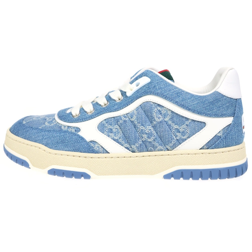 GUCCI(グッチ) 25SS リウェブ 総柄ローカットスニーカー デニム生地