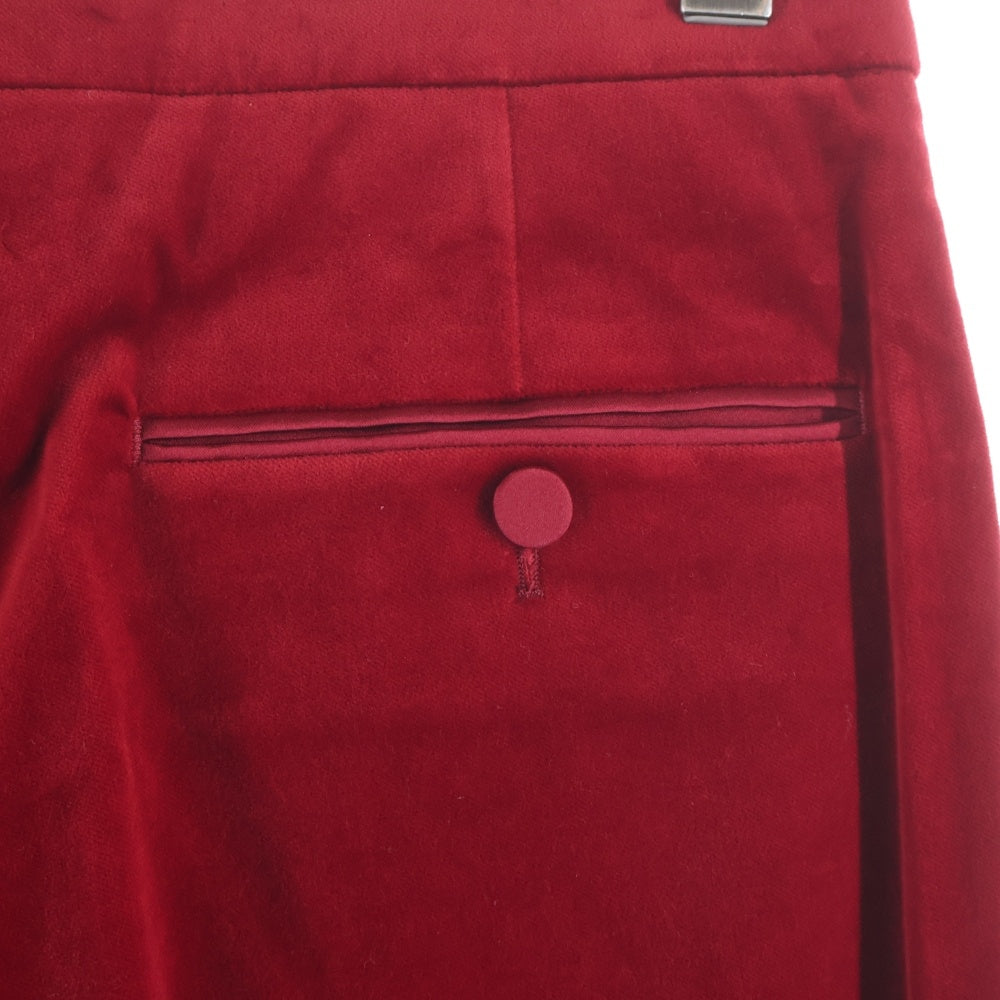 GUCCI(グッチ) Velour Pants ベロアパンツ ボトムス レッド 44 672239 ZAHW3 レディース