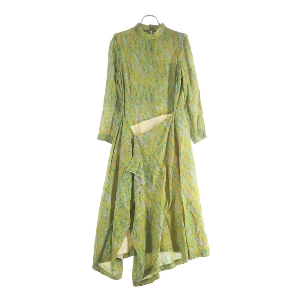 TOGA PULLA(トーガ プルラ) 25AW RAYON PRINT DRESS レーヨンドレス ワンピース グリーン レディース TP252-FH222