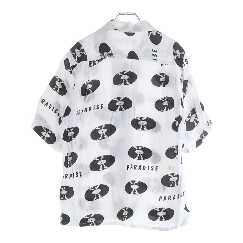 WACKO MARIA(ワコマリア) 24SS RECORDS HAWAIIAN SHIRTS レコード ハワイアン 半袖シャツ ホワイト