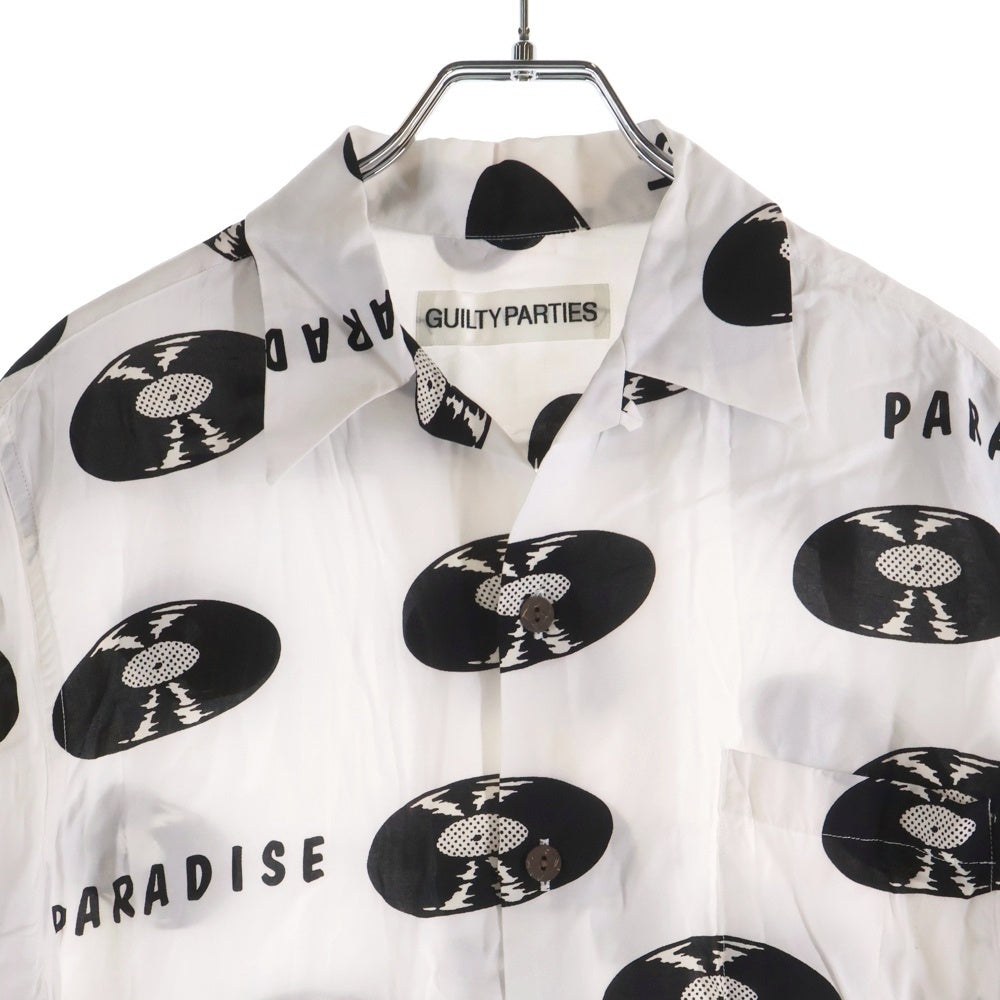 WACKO MARIA(ワコマリア) 24SS RECORDS HAWAIIAN SHIRTS レコード ハワイアン 半袖シャツ ホワイト