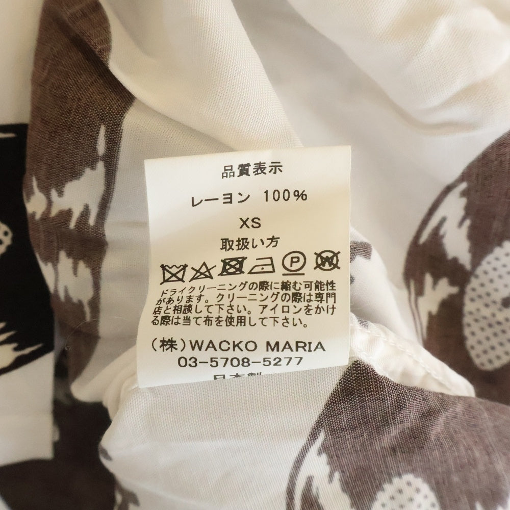 WACKO MARIA(ワコマリア) 24SS RECORDS HAWAIIAN SHIRTS レコード ハワイアン 半袖シャツ ホワイト