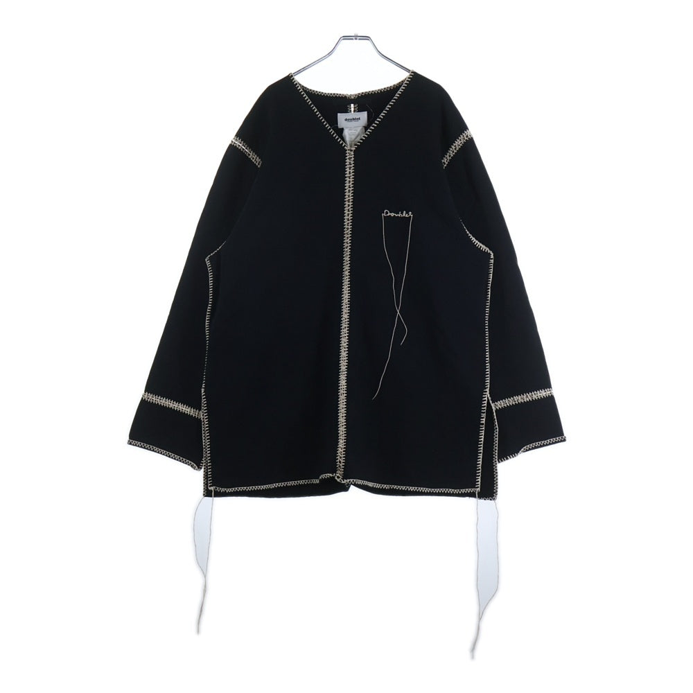 doublet(ダブレット) Big Stitch Sweat Shirt ビッグステッチ スウェットシャツ ブラック 20AW32CS162