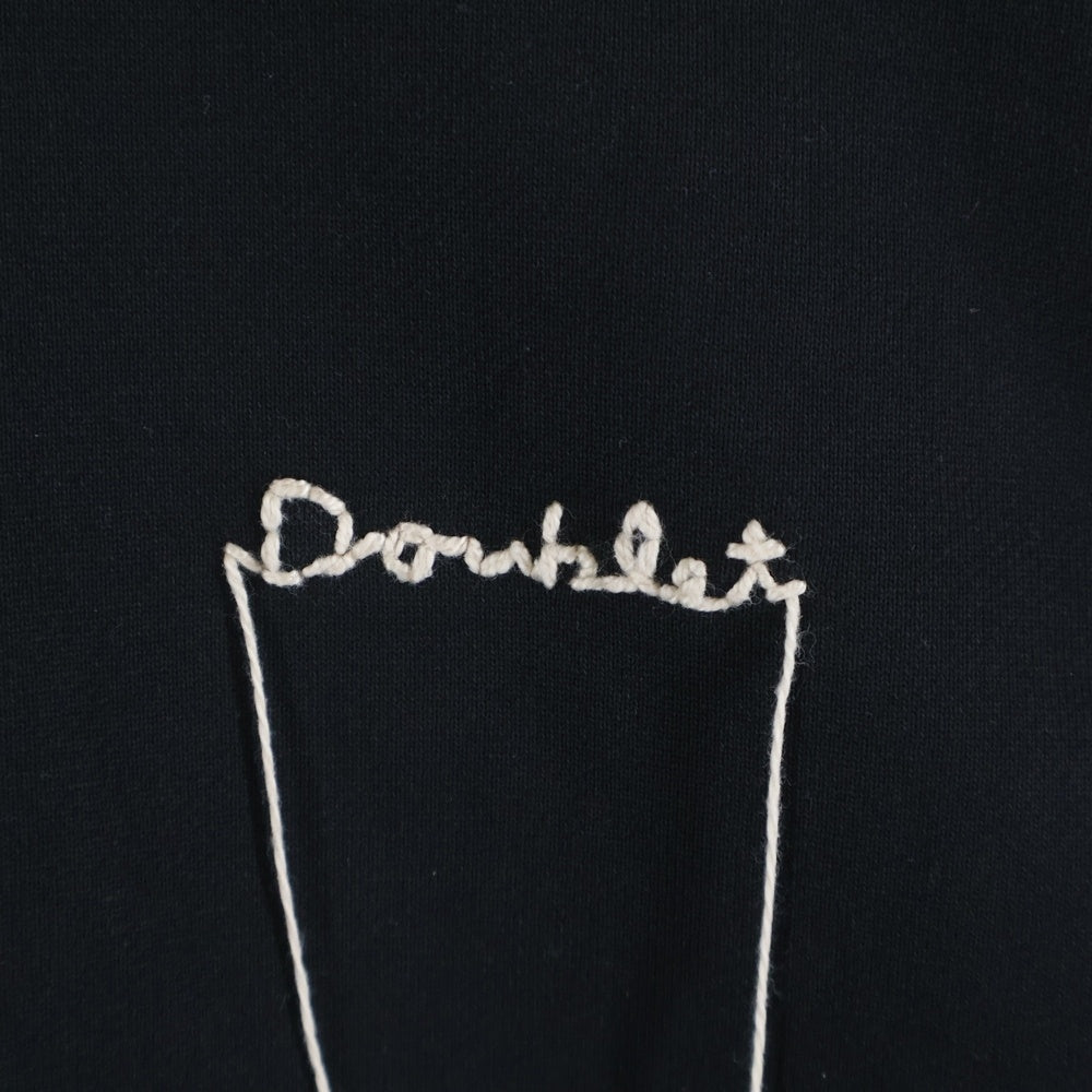 doublet(ダブレット) Big Stitch Sweat Shirt ビッグステッチ スウェットシャツ ブラック 20AW32CS162