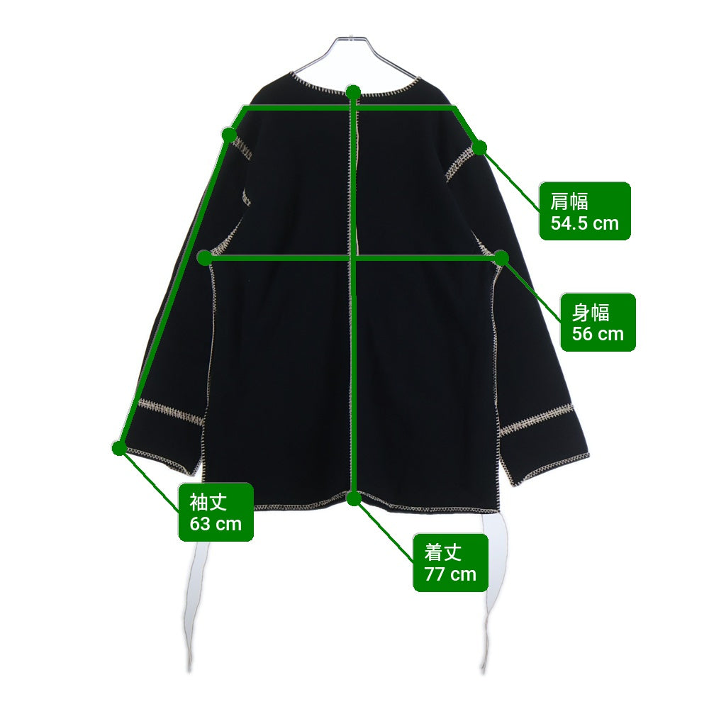 doublet(ダブレット) Big Stitch Sweat Shirt ビッグステッチ スウェットシャツ ブラック 20AW32CS162