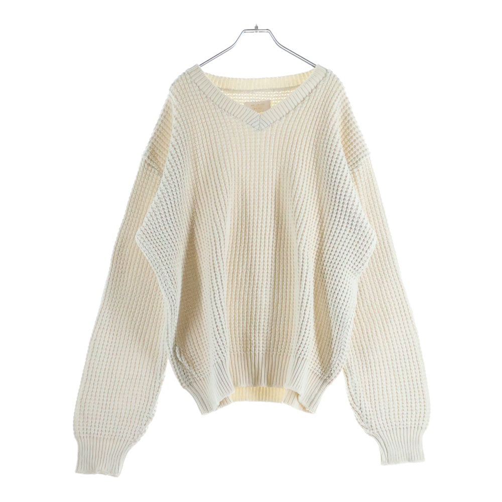 AIME LEON DORE(エメ レオン ドレ) V Neck Knit Sweater Vネックニットセーター ホワイト