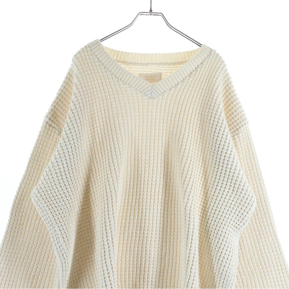 AIME LEON DORE(エメ レオン ドレ) V Neck Knit Sweater Vネックニットセーター ホワイト